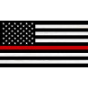 Thin Red Line US Flag 21" x 40" Magnetic Garage Banner For Steel Garage Doors