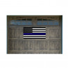 Thin Blue Line US Flag 21" x 40" Magnetic Garage Banner For Steel Garage Doors