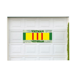 Viet Nam Veteran 21" x 47" Magnetic Garage Banner For Steel Garage Doors