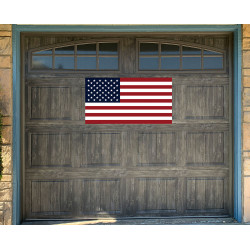 US Flag 21" x 40" Magnetic Garage Banner For Steel Garage Doors