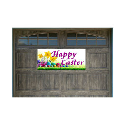 Happy Easter 21" x 47" Garage Banner for Steel Garage Doors