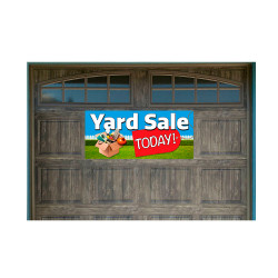 Yard Sale Today! 21" x 47" Magnetic Garage Banner For Steel Garage Doors