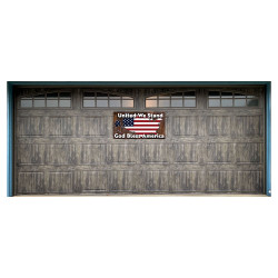 United We Stand US Flag Map 21" x 40" Magnetic Garage Banner For Steel Garage Doors