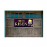 He Is Risen 21" x 47" Magnetic Garage Banner For Steel Garage Doors