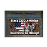 Bless God America US Flag Map  42" x 78" Magnetic Garage Banner For Steel Garage Doors