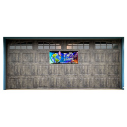 Earth Day - Our Earth Our Home 21" x 47" Magnetic Garage Banner For Steel Garage Doors