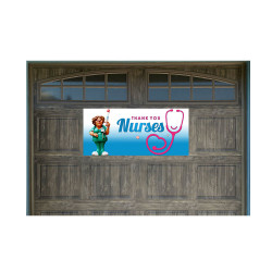 Thank You Nurses 21" x 47" Magnetic Garage Banner For Steel Garage Doors