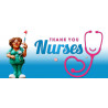 Thank You Nurses 21" x 47" Magnetic Garage Banner For Steel Garage Doors