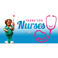 Thank You Nurses Magnetic 42" x 84" Garage Banner For Steel Garage Doors