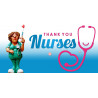 Thank You Nurses Magnetic 42" x 84" Garage Banner For Steel Garage Doors