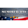 Memorial Day 21" x 47" Magnetic Garage Banner For Steel Garage Doors