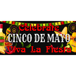 Celebrate Cinco De Mayo 21" x 47" Magnetic Garage Banner For Steel Garage Doors