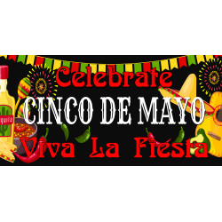 Celebrate Cinco De Mayo Magnetic 42" x 84" Garage Banner For Steel Garage Doors