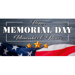 Memorial Day Magnetic 42" x 84" Garage Banner For Steel Garage Doors