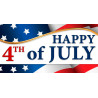 Happy 4th of July 42" x 84" Garage Banner For Steel Garage Doors