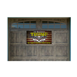 Trump 2nd Amendment 21" x 40" Magnetic Garage Banner For Steel Garage Doors