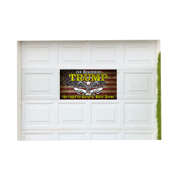 Trump 2nd Amendment 21" x 40" Magnetic Garage Banner For Steel Garage Doors