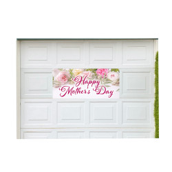 Happy Mother's Day 21" x 47" Magnetic Garage Banner For Steel Garage Doors