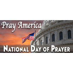 National Day of Prayer  21" x 47" Magnetic Garage Banner For Steel Garage Doors