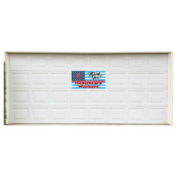 Thank You Health Care Workers 21" x 40" Magnetic Garage Banner For Steel Garage Doors