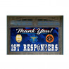 Thank You First Responders 42" x 84" Magnetic Garage Banner For Steel Garage Doors