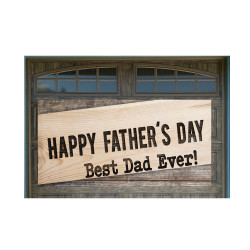 Happy Father's Day 42" x 84" Magnetic Garage Banner For Steel Garage Doors