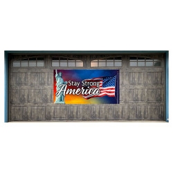 Stay Strong America 42" x 84" Magnetic Garage Banner For Steel Garage Doors