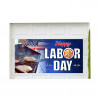 Happy Labor Day 21" x 47" Magnetic Garage Banner For Steel Garage Doors