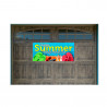 Happy Summer 21" x 47" Magnetic Garage Banner For Steel Garage Doors