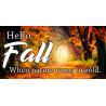 Hello Fall 42" x 84" Magnetic Garage Banner For Steel Garage Doors