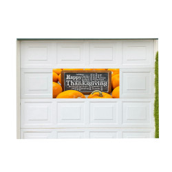 Happy Thanksgiving 21" x 47" Magnetic Garage Banner For Steel Garage Doors