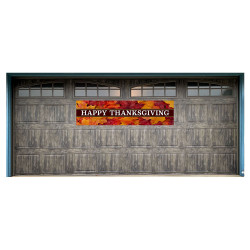 Happy Thanksgiving Magnetic 21" x 84" Garage Banner For Steel Garage Doors