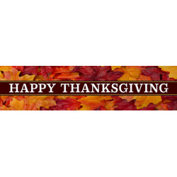 Happy Thanksgiving Magnetic 21" x 84" Garage Banner For Steel Garage Doors