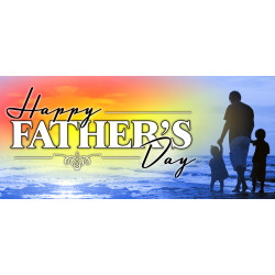 Happy Fathers Day 21" x 47" Magnetic Garage Banner For Steel Garage Doors