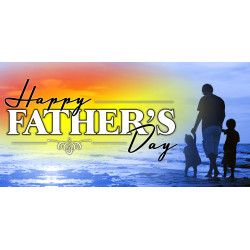 Happy Fathers Day 42" x 84" Magnetic Garage Banner For Steel Garage Doors