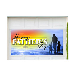 Happy Fathers Day 42" x 84" Magnetic Garage Banner For Steel Garage Doors