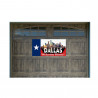 Dallas Skyline - Texas Flag - Welcome Home 21" x 42" Magnetic Garage Banner For Steel Garage Doors