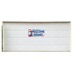 Welcome Home! Balloons 21" x 47" Magnetic Garage Banner For Steel Garage Doors