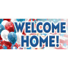 Welcome Home! Balloons 21" x 47" Magnetic Garage Banner For Steel Garage Doors