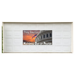 National Day Of Prayer - Pray America Magnetic  42" x 84" Garage Banner For Steel Garage Doors