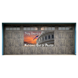 National Day Of Prayer - Pray America Magnetic  42" x 84" Garage Banner For Steel Garage Doors