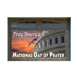 National Day Of Prayer - Pray America Magnetic  42" x 84" Garage Banner For Steel Garage Doors