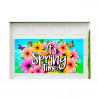 Its Spring Time! 42" x 84" Magnetic Garage Banner For Steel Garage Doors