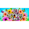 Its Spring Time! 21" x 47" Magnetic Garage Banner For Steel Garage Doors