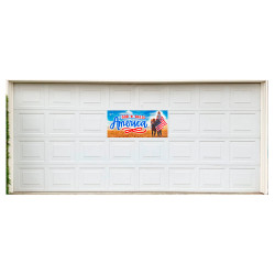 God Bless America (Family) 21" x 47" Magnetic Garage Banner For Steel Garage Doors