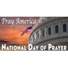 National Day Of Prayer - Pray America Magnetic  42" x 84" Garage Banner For Steel Garage Doors