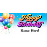 Personalized Happy Birthday Magnetic 21" x 47" Garage Banner For Steel Garage Doors