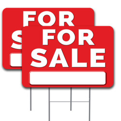 For Sale Yard Sign 2 Pack...