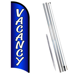 Vacancy Premium Windless  Feather Flag Bundle (Complete Kit) OR Optional Replacement Flag Only