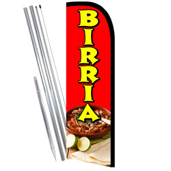 BIRRIA Premium Windless  Feather Flag Bundle (Complete Kit) OR Optional Replacement Flag Only